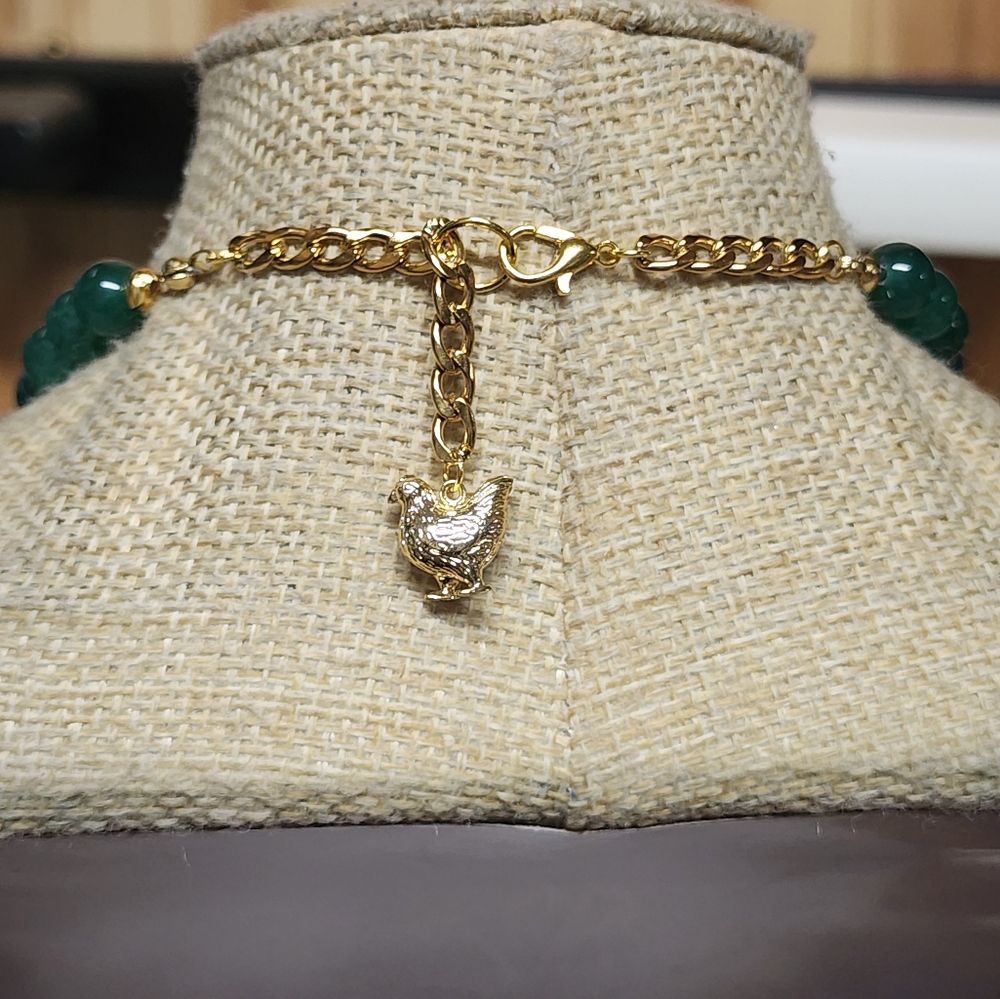 Teardrops of Jealousy 18-inch Emerald Green Necklace Artisan Aprilsplace - Picture 4 of 12